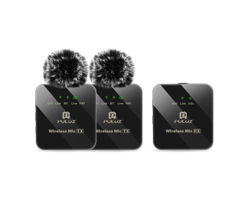Мікрофон Puluz PULUZ 2 TX + 1 RX Wireless black (PU3154B)
