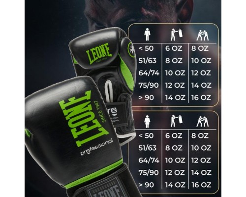 Боксерські рукавички Leone GN115 Professional 2 Black 12 унцій (GN115_Black_12oz)