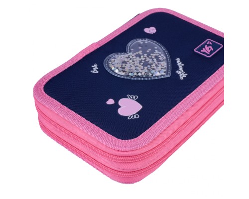 Пенал Yes Bright Hearts HP-01 твердий подвійний (533640)