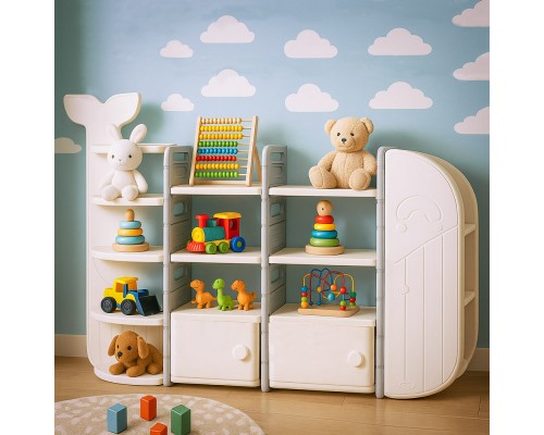 Дитячий стелаж Mealux Bubbles White (KD-E057 White)