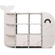 Дитячий стелаж Mealux Bubbles White (KD-E057 White)