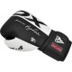 Боксерські рукавички RDX F4 Boxing Sparring Gloves Hook & Loop White/Black 14 унцій (BGR-F4B-14OZ)