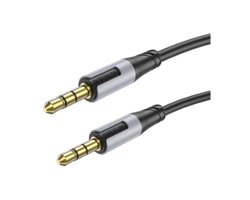 Кабель мультимедійний 3.5mm M to 3.5mm M 1.0m black BOROFONE (BL19/JB)