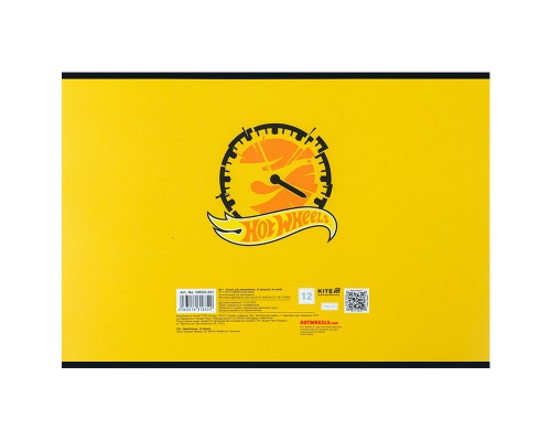 Альбом для малювання Kite Hot Wheels, 12 аркушів (HW25-241)