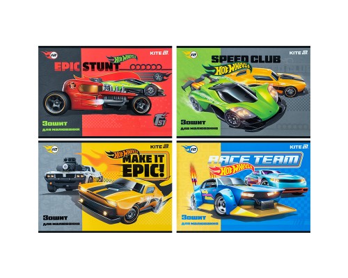Альбом для малювання Kite Hot Wheels, 12 аркушів (HW25-241)