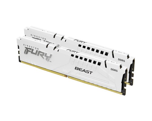 Модуль пам'яті для комп'ютера DDR5 32GB (2x16GB) 6000 MHz Beast White Kingston Fury (ex.HyperX) (KF560C36BWE2K2-32)