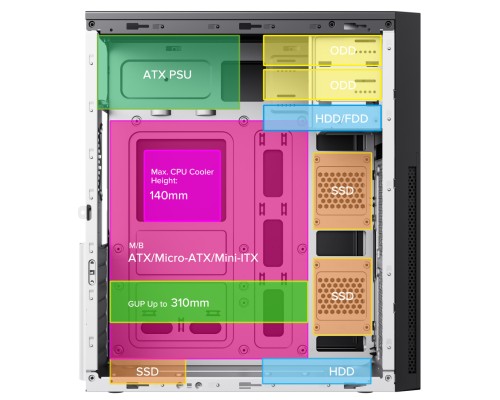 Корпус Gamemax ET-215-NP-2U3TYC