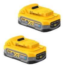Акумулятор до електроінструменту DeWALT 18V XR Li-lon PowerStack 3.5Ah, 2 шт., вага 1.1 кг (DCBP318S2)