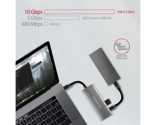 Концентратор AXAGON USB-C to 2xUSB-A + 2xUSB-C + HDMI 0.13m gray (HMC-5G2)