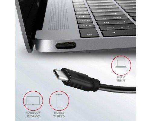 Концентратор AXAGON USB-C to 2xUSB-A + 2xUSB-C + HDMI 0.13m gray (HMC-5G2)