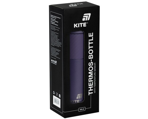 Термокружка Kite 1227 з термодатчиком 450 мл фіолетовий (K25-1227-3)