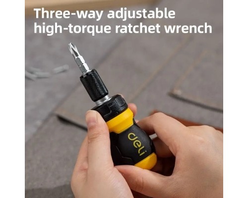 Викрутка Deli PH2 + SL6 з тріскачкою (EDL626010)