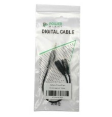 Кабель мультимедійний Jack 3.5mm male 0.2m PowerPlant (KD00AS1263)