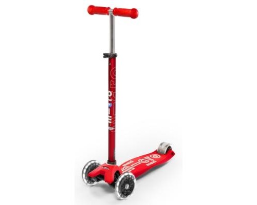 Самокат Micro Maxi Deluxe Red LED (MMD068)