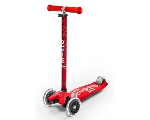 Самокат Micro Maxi Deluxe Red LED (MMD068)