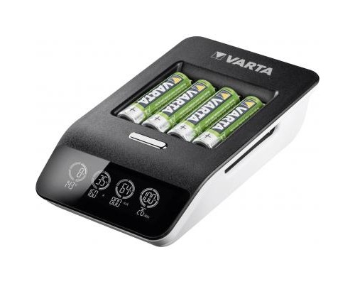 Зарядний пристрій для акумуляторів Varta LCD Ultra Fast Plus Charger +4*AA 2100 mAh (57685101441)
