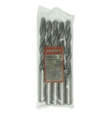 Свердло Зеніт HSS по металу 10.5х133 мм (5 шт) (30300105)