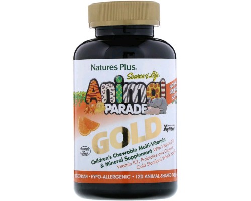 Мультивітамін Natures Plus Мультивітаміни для Дітей, Смак Апельсину, Animal Parade Gold (NAP-29936)