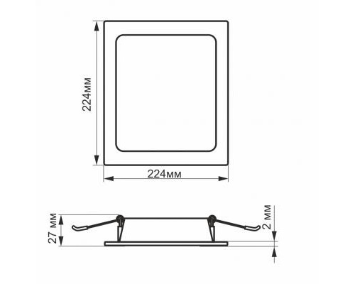 Світильник Videx LED 22W 5000K 220V (VL-DLBS-225)