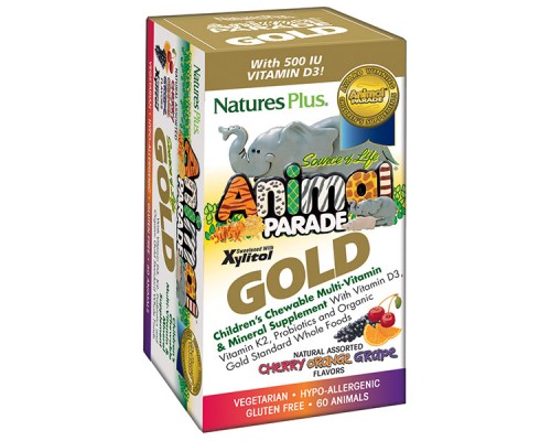 Мультивітамін Natures Plus Мультивітаміни для Дітей, Смак Асорті, Animal Parade Gold, 6 (NAP-29927)