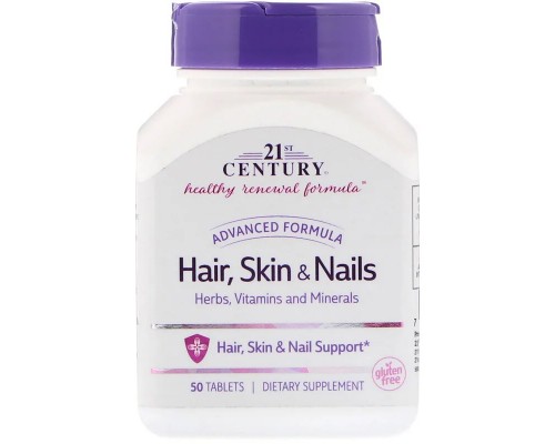 Вітамінно-мінеральний комплекс 21st Century Удосконалена формула для Волос, Шкіри і нігтів, (CEN-21434)