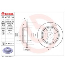 Гальмівний диск Brembo 08.A715.10