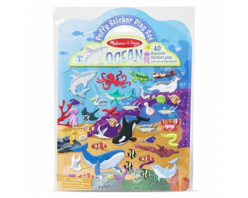 Набір для творчості Melissa&Doug об'ємні багаторазові наліпки Океан (MD30520)