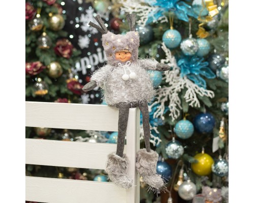 Новорічна фігурка YES! Fun дівчинка новорічна 37 см, сіра (973607)