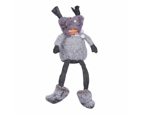 Новорічна фігурка YES! Fun дівчинка новорічна 37 см, сіра (973607)