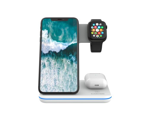 Зарядний пристрій Canyon WS-303 3in1 Wireless charger (CNS-WCS303W)
