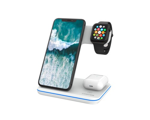 Зарядний пристрій Canyon WS-303 3in1 Wireless charger (CNS-WCS303W)