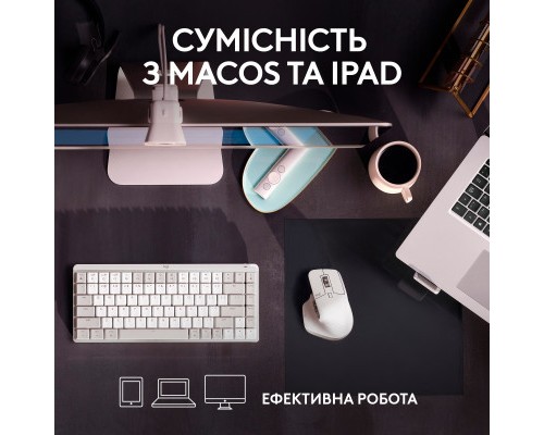 Мишка Logitech MX Master 3S For Mac Performance Wireless Pale Grey (910-006572)