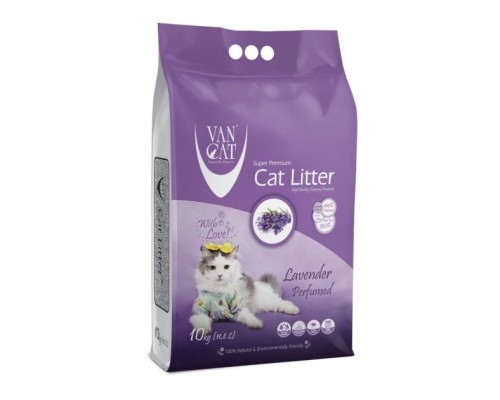 Наповнювач для туалету Van Cat Super Premium Quality Lavender Бентонітовий грудкувальний 10 кг (8699245857429)