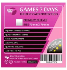 Протектор для карт Games 7 Days 70 х 70 мм, Square Small, 50 шт (PREMIUM) (GSD-027070)