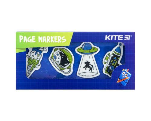 Закладки для книг Kite пластикові UFO 4x20 шт, 35х50 мм (K22-479-2)