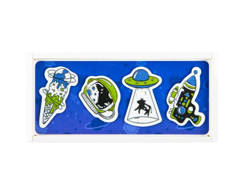 Закладки для книг Kite пластикові UFO 4x20 шт, 35х50 мм (K22-479-2)