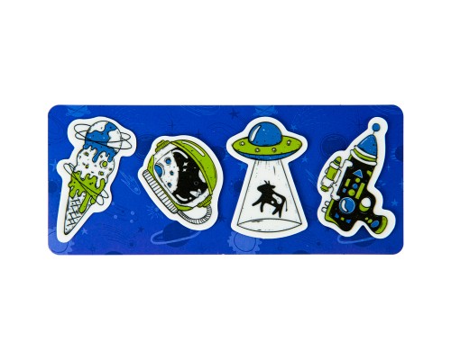 Закладки для книг Kite пластикові UFO 4x20 шт, 35х50 мм (K22-479-2)