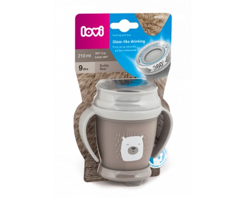 Поїльник-непроливайка Lovi 360 Buddy Bear Mini 210 мл (1/600new)
