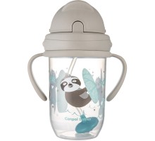 Поїльник-непроливайка Canpol babies Exotic Animals з трубочкою і обтяжувачем 270 мл Сіра (56/606_grey)