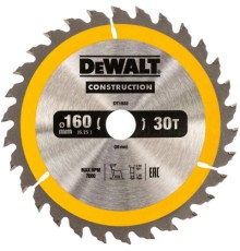 Диск пильний DeWALT СONSTRUCTION , 160 х 20 мм, 30 z, АТВ, 10 градусів (DT1932)