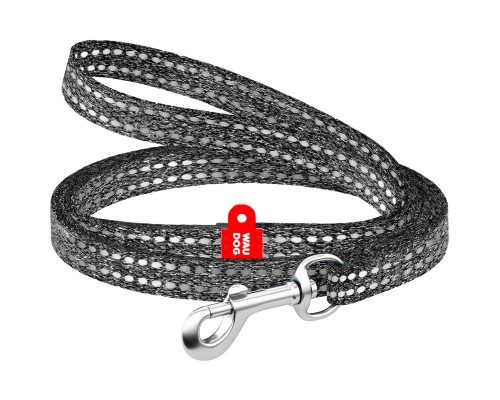 Повідок для котів WAUDOG Re-cotton світловідбивний XS 200х1 см сірий (164411)