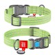 Нашийник для тварин WAUDOG Re-cotton з QR паспортом світловідбивний Ш 25 мм Д 37-58 см салатовий (02945)