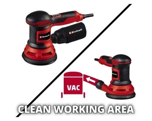 Шліфувальна машина Einhell TC-RS 425 E, 125 мм, 425Вт, 12000-26000 кол/хв, 1.7 кг (4462005)
