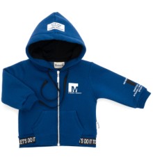 Кофта дитяча Miniworld на блискавці на флісі (16758-74B-blue)