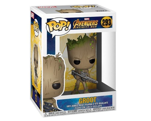 Фігурка для геймерів Funko Pop серії Месники: Війна нескінченності - Грут з бластером (26904)