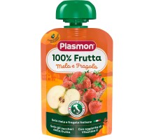 Дитяче пюре Plasmon Яблуко, полуниця 100 г (1136126)