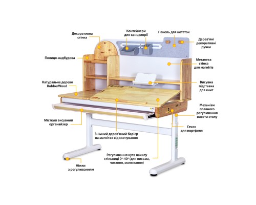 Парта ErgoKids Timberdesk L (BD-690 Wood L)