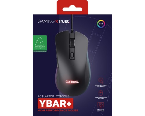 Мишка Trust GXT924 Ybar+ USB Black (24890)