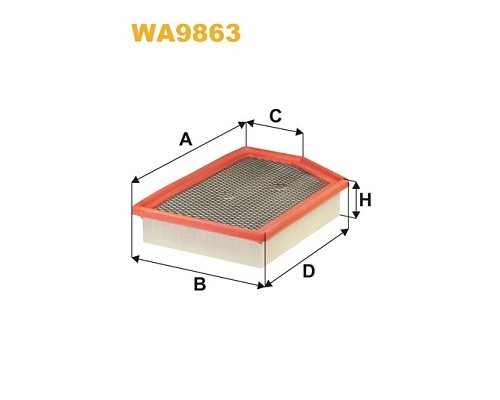 Повітряний фільтр для автомобіля Wixfiltron WA9863