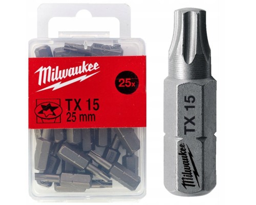 Набір біт Milwaukee TX15, 25мм, 25шт (4932399595)